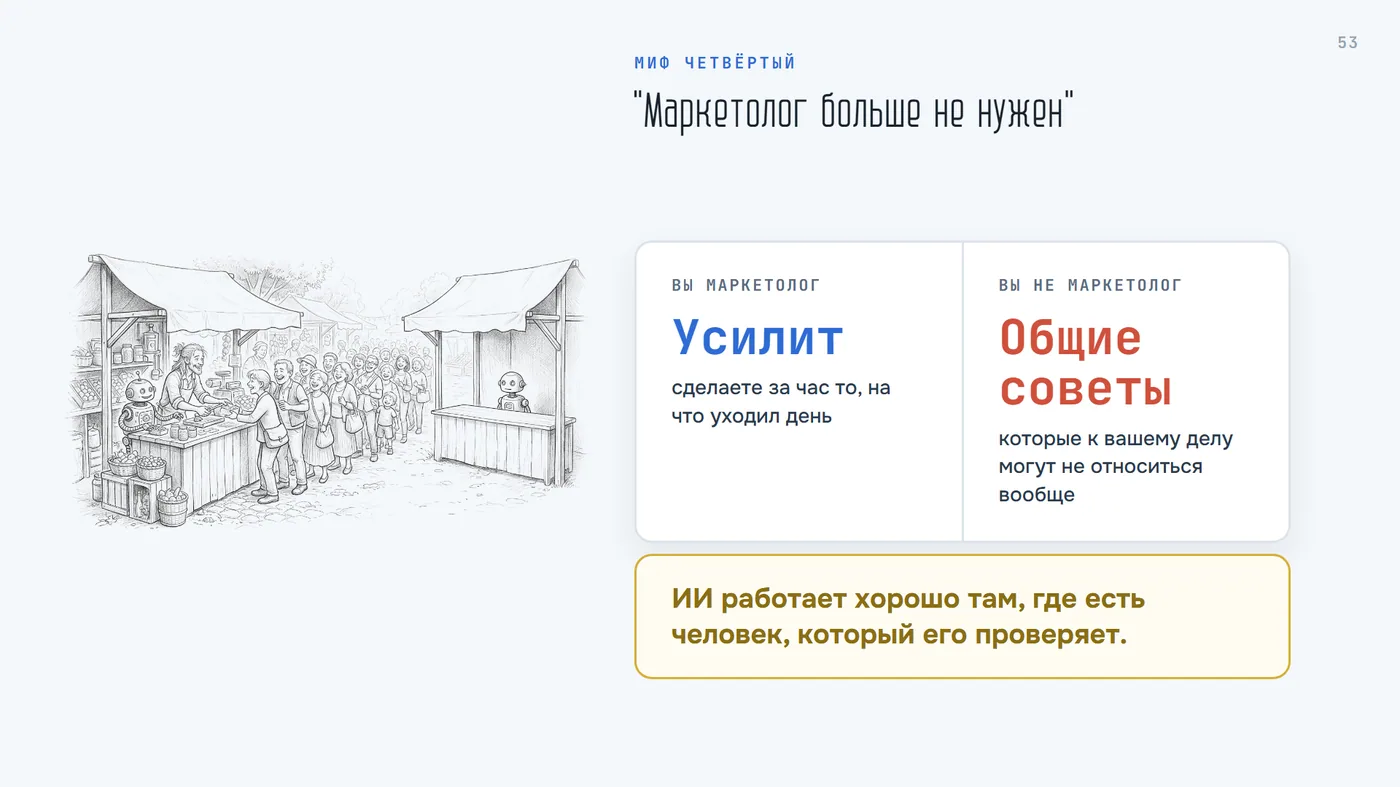 Миф 4. Маркетолог больше не нужен